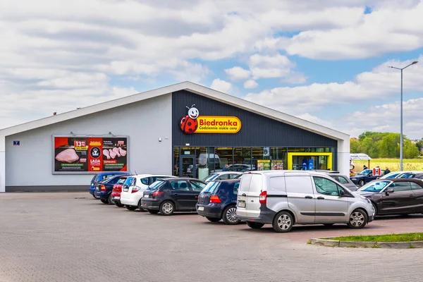 stock image Poland, Swierklaniec 08.05. 2023- Biedronka chain store in Swierklaniec