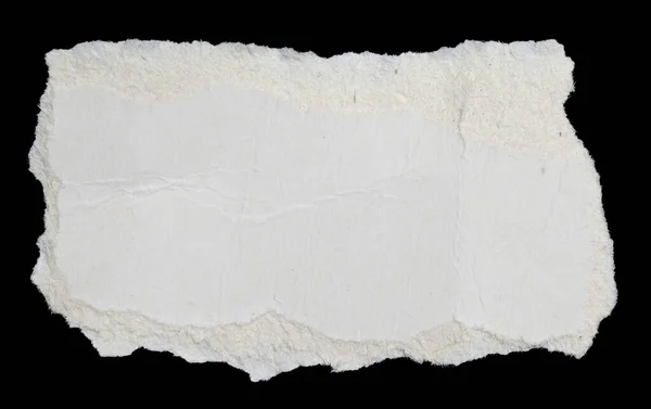 Ein Weißes Blatt Papier Auf Schwarzem Isolierten Hintergrund — Stockfoto