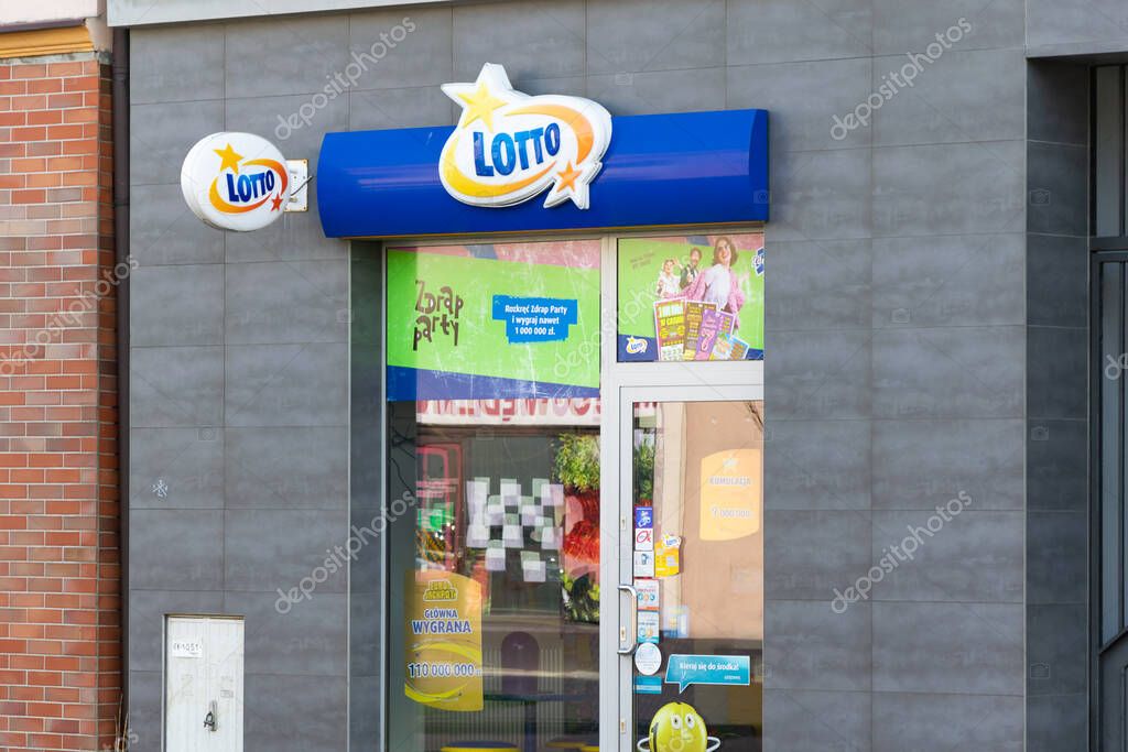 Bedzin, Poland - 14.05. 2023 - Logo of the Polish Lotto in Bedzin
