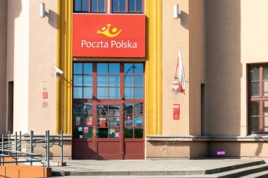 Bedzin, Polonya - 14.05. 2023, Bedzin 'deki Polonya postanesinin binası.