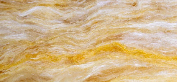 Жовта Мінеральна Вата Видимою Текстурою — стокове фото
