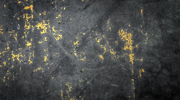 Παλιός Μαύρος Τοίχος Βαμμένος Χρυσό Χρώμα — Φωτογραφία Αρχείου