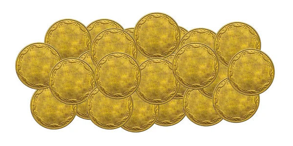 Blank Old Gold Coins Background Texture — Stock Photo, Image