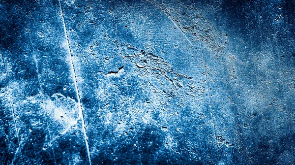 Стіна Пофарбована Синьою Фарбою Цікавою Текстурою — стокове фото