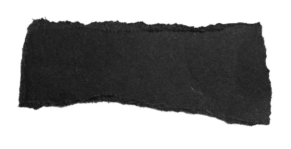 Black Piece Paper White Isolated Background — Stock Photo, Image