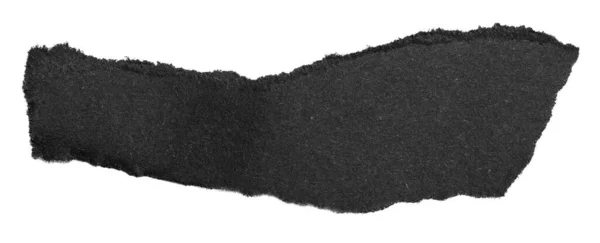 Black Piece Paper White Isolated Background — Zdjęcie stockowe