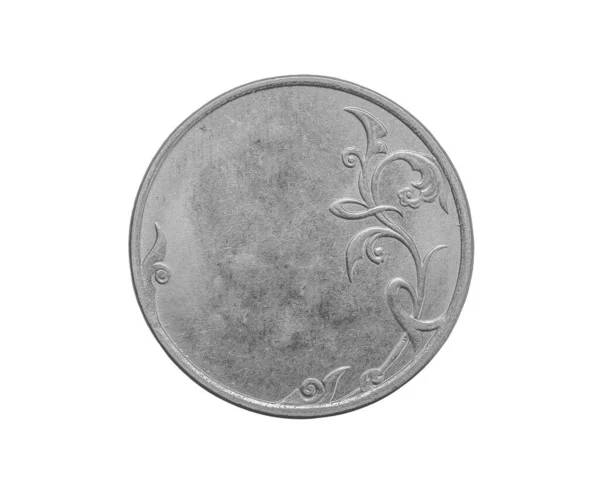 Oude Lege Zilveren Munt Witte Geïsoleerde Achtergrond — Stockfoto