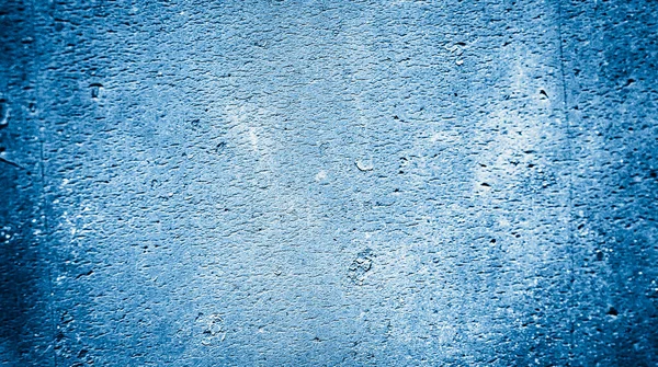 Stěna Malovaná Modrou Barvou Zajímavou Texturou — Stock fotografie