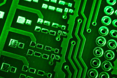 Altın kaplamalı yeşil baskılı devre kartı