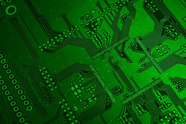 Circuit Imprimé Vert Avec Plaquage — Photo