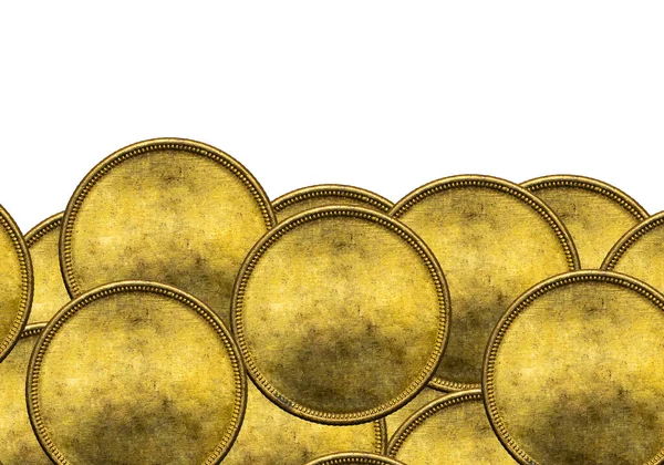 Stare Czyste Złote Monety Tło — Zdjęcie stockowe