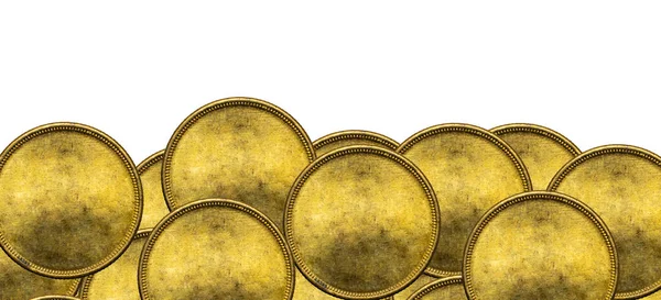Viejas Monedas Oro Limpias Antecedentes —  Fotos de Stock