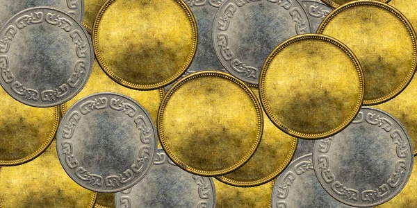 Старые Чистые Золотые Серебряные Монеты Фон — стоковое фото