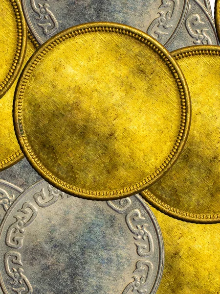 Παλιά Καθαρά Χρυσά Και Ασημένια Νομίσματα Φόντο — Φωτογραφία Αρχείου