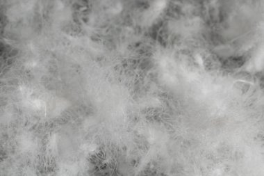 white goose down on a black background