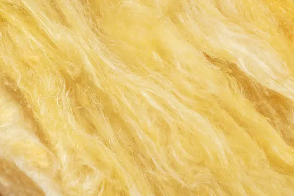 Gele Minerale Wol Met Een Zichtbare Textuur — Stockfoto