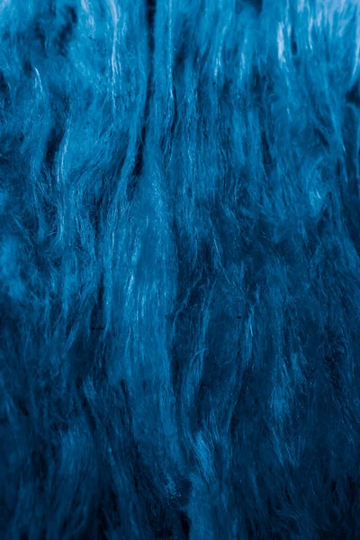 Laine Minérale Bleue Avec Une Texture Visible — Photo