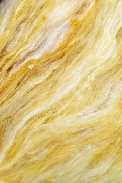 Желтая Минеральная Вата Видимой Текстурой — стоковое фото