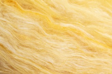Görünür desenli sarı mineral yünü.