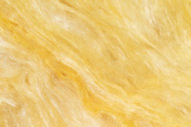 Görünür desenli sarı mineral yünü.