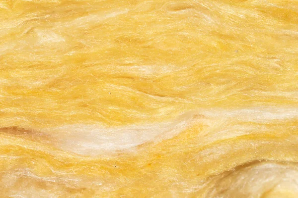 Gele Minerale Wol Met Een Zichtbare Textuur — Stockfoto