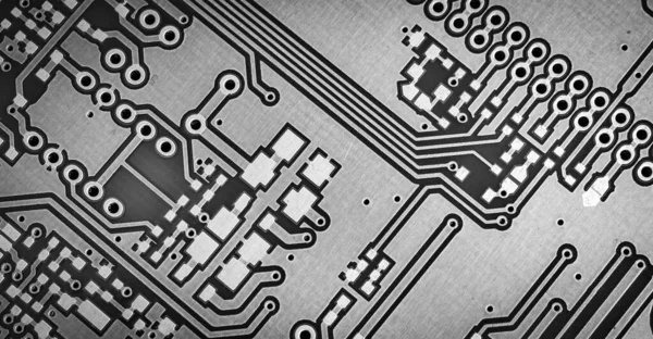 金メッキのグレープリント回路基板 — ストック写真