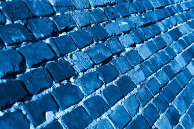 Görünür desenli mavi tuğlalı makro fotoğraf. arkaplan