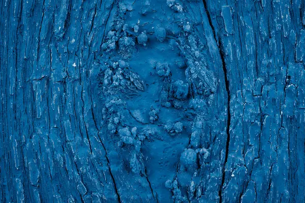 Vieux Bois Fissuré Peint Bleu Fond Texture — Photo