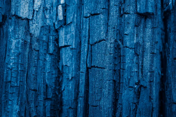 Madeira Velha Rachada Pintada Azul Fundo Textura — Fotografia de Stock