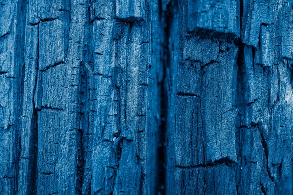 Stare Popękane Drewno Pomalowane Niebiesko Tło Lub Tekstura — Zdjęcie stockowe