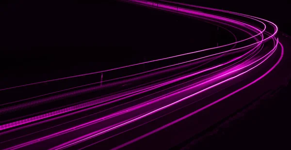 stock image violet car lights at night. long exposure