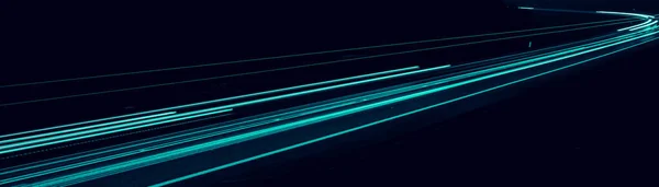 Blauwe Autolichten Nachts Lange Blootstelling — Stockfoto