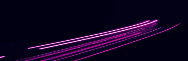 Фиолетовые Автомобильные Фары Ночью Длительное Воздействие — стоковое фото