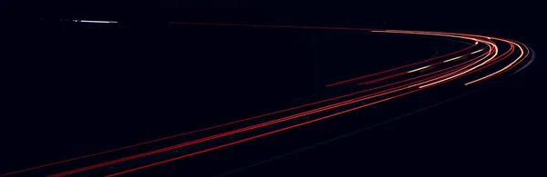 Lichter Von Autos Die Nachts Fahren Langzeitbelichtung — Stockfoto