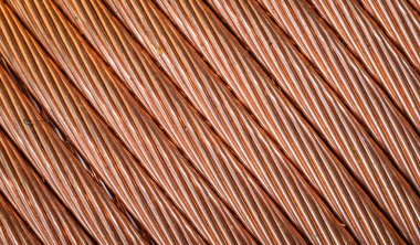 Görünür detaylara sahip bakır kablolar. arkaplan veya doku