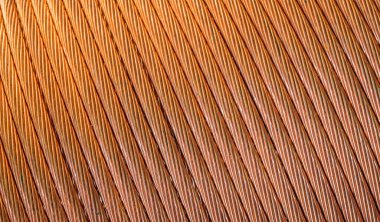 Görünür detaylara sahip bakır kablolar. arkaplan veya doku