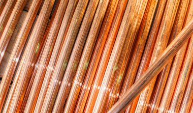 Görünür detaylara sahip bakır kablolar. arkaplan veya doku
