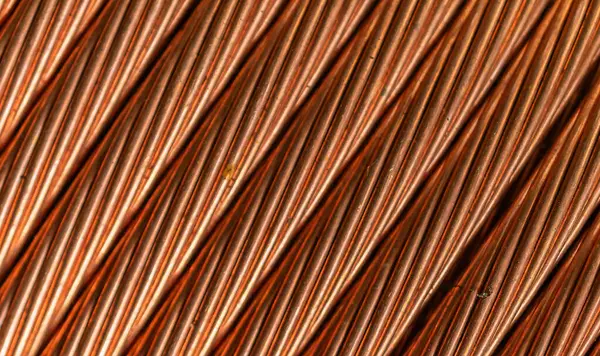 Görünür detaylara sahip bakır kablolar. arkaplan veya doku