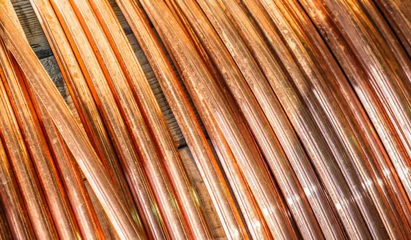 Copper Wires Visible Details Background Texture — Stock Photo, Image