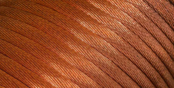 Copper Wires Visible Details Background Texture — Stock Photo, Image