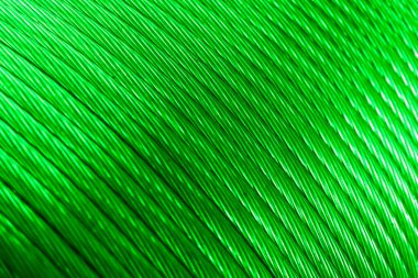 Görünür detayları olan yeşil bakır kablolar. arkaplan veya doku