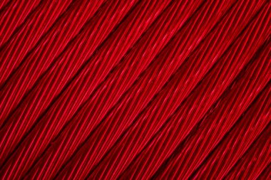 Kırmızı bakır kablolar ve görünür detaylar. arkaplan veya doku