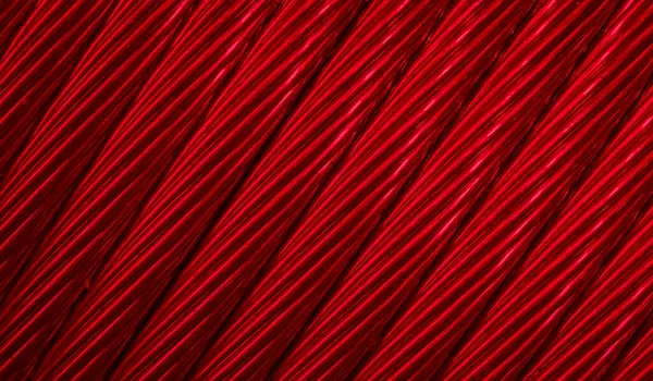 Червоні Мідні Дроти Видимими Деталями Фон Або Текстура — стокове фото