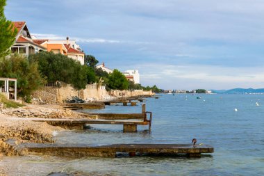 Hırvatistan 'ın Bibinje kentindeki plaj