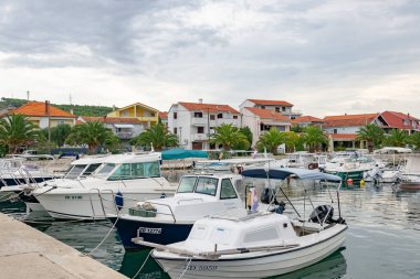 Bibinje, Hırvatistan - 15.09. 2023 - Hırvatistan 'ın Bibinje kentinde marina