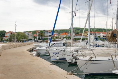 Bibinje, Hırvatistan - 15.09. 2023 - Hırvatistan 'ın Bibinje kentinde marina