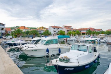 Bibinje, Hırvatistan - 17.09. 2023 - Hırvatistan 'ın Bibinje kentinde marina