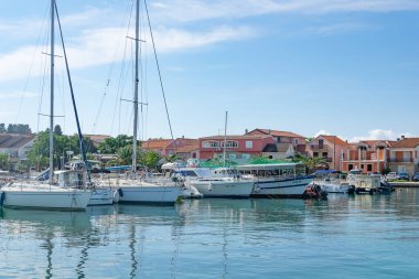 Bibinje, Hırvatistan - 17.09. 2023 - Hırvatistan 'ın Bibinje kentinde marina