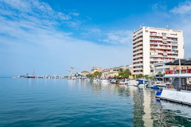 Zadar, Hırvatistan - 18.09. 2023 - Hırvatistan kıyı kenti Zadar