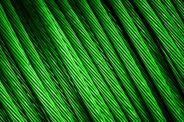 yeşil alüminyum elektrik kablosu. Arka plan veya doku